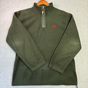 Timberland Weathergear Fleece Quarter Zip Pullover Mens XL Green Outdoor Y2K